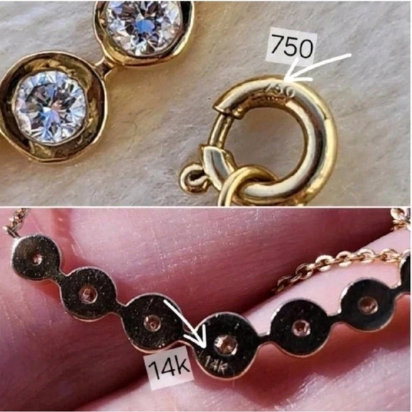 Elegant 14K 18k Necklace - Picture 2 of 4